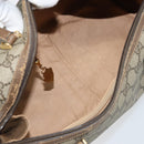 GUCCI GG Supreme Hand Bag PVC Beige Gold Auth 173885-11