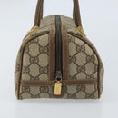 GUCCI GG Supreme Hand Bag PVC Beige Gold Auth 173885-3