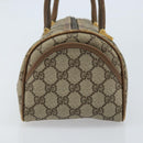 GUCCI GG Supreme Hand Bag PVC Beige Gold Auth 173885-4