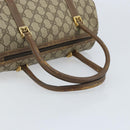 GUCCI GG Supreme Hand Bag PVC Beige Gold Auth 173885-7
