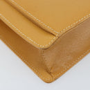 GUCCI Hand Bag Leather 2way Beige Gold Auth 173886-17