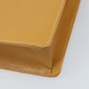 GUCCI Hand Bag Leather 2way Beige Gold Auth 173886-18