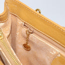 GUCCI Hand Bag Leather 2way Beige Gold Auth 173886-24