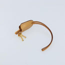 GUCCI Hand Bag Leather 2way Beige Gold Auth 173886-12