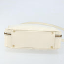 GUCCI Bamboo Hand Bag Patent leather 2way White Gold 000 3270 0565 Auth 173887-5