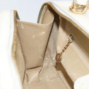GUCCI Bamboo Hand Bag Patent leather 2way White Gold 000 3270 0565 Auth 173887-21