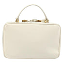 GUCCI Bamboo Hand Bag Patent leather 2way White Gold 000 3270 0565 Auth 173887-2