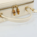 GUCCI Bamboo Hand Bag Patent leather 2way White Gold 000 3270 0565 Auth 173887-7