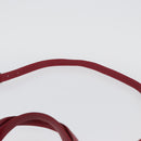BVLGARI Hand Bag Leather 2way Red Silver Auth 173889A-15