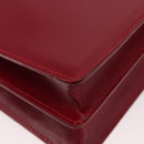 BVLGARI Hand Bag Leather 2way Red Silver Auth 173889A-17