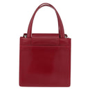 BVLGARI Hand Bag Leather 2way Red Silver Auth 173889A-2