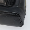GUCCI Bamboo Shoulder Bag Patent leather Black Silver Auth 173890-9