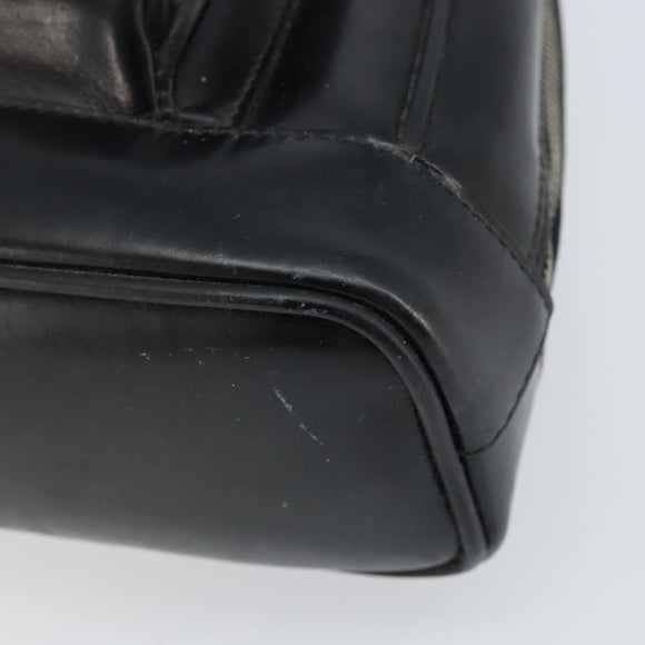 GUCCI Bamboo Shoulder Bag Patent leather Black Silver Auth 173890