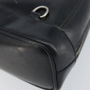 GUCCI Bamboo Shoulder Bag Patent leather Black Silver Auth 173890-15