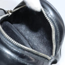 GUCCI Bamboo Shoulder Bag Patent leather Black Silver Auth 173890-11