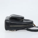 GUCCI Bamboo Shoulder Bag Patent leather Black Silver Auth 173890-3