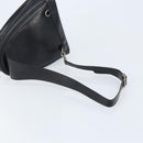 GUCCI Bamboo Shoulder Bag Patent leather Black Silver Auth 173890-7