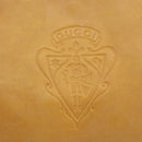 GUCCI Tote Bag Leather Beige Gold Auth 173893-17
