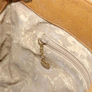 GUCCI Tote Bag Leather Beige Gold Auth 173893-21