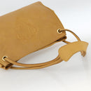 GUCCI Tote Bag Leather Beige Gold Auth 173893-7
