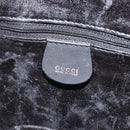 GUCCI Bamboo Hand Bag Suede 2way Black Gold 001 2404 1638 Auth 173894-19