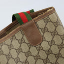 GUCCI GG Supreme Web Sherry Line Tote Bag PVC Beige Gold 40 02 003 Auth 173900-14