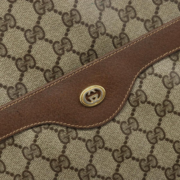 GUCCI GG Supreme Web Sherry Line Tote Bag PVC Beige Gold 40 02 003 Auth 173900