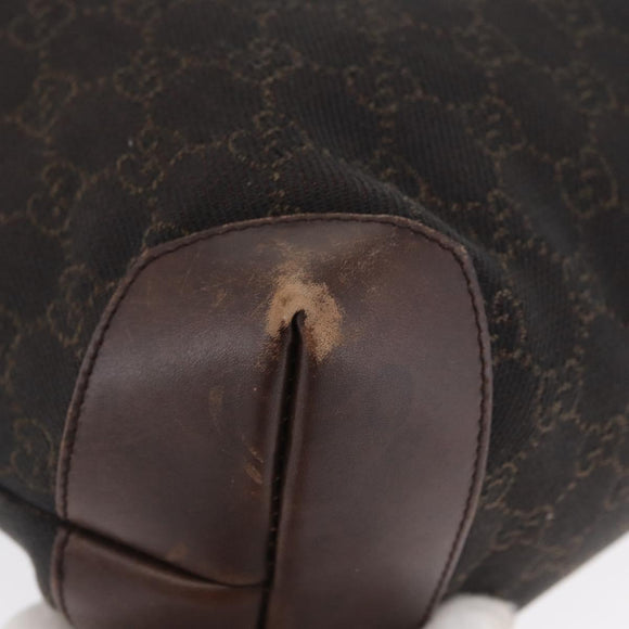 GUCCI GG Canvas Tote Bag Brown Silver 28892 Auth 173901