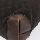 GUCCI GG Canvas Tote Bag Brown Silver 28892 Auth 173901-11