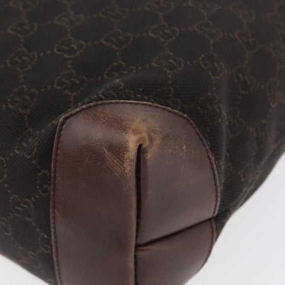GUCCI GG Canvas Tote Bag Brown Silver 28892 Auth 173901