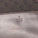 GUCCI GG Canvas Tote Bag Brown Silver 28892 Auth 173901-14