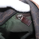 GUCCI GG Canvas Tote Bag Brown Silver 28892 Auth 173901-21