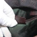 GUCCI GG Canvas Tote Bag Brown Silver 28892 Auth 173901-23