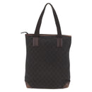 GUCCI GG Canvas Tote Bag Brown Silver 28892 Auth 173901-3