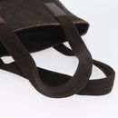 GUCCI GG Canvas Tote Bag Brown Silver 28892 Auth 173901-7