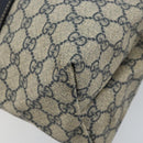 GUCCI GG Supreme Tote Bag PVC Navy Silver 223668 Auth 173902-15