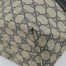 GUCCI GG Supreme Tote Bag PVC Navy Silver 223668 Auth 173902-16