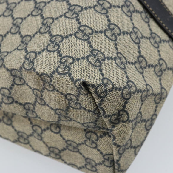 GUCCI GG Supreme Tote Bag PVC Navy Silver 223668 Auth 173902