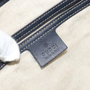 GUCCI GG Supreme Tote Bag PVC Navy Silver 223668 Auth 173902-21