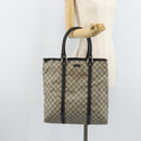 GUCCI GG Supreme Tote Bag PVC Navy Silver 223668 Auth 173902-26