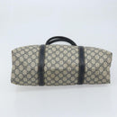 GUCCI GG Supreme Tote Bag PVC Navy Silver 223668 Auth 173902-5