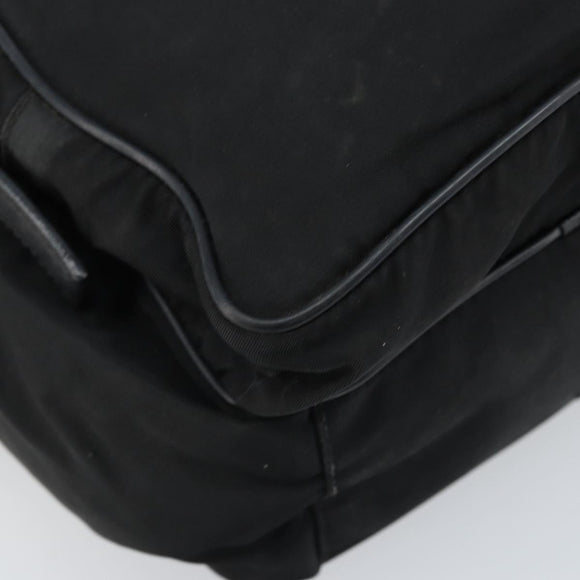 PRADA Shoulder Bag Nylon Black Silver Auth 173903