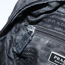 PRADA Shoulder Bag Nylon Black Silver Auth 173903-23