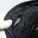 PRADA Shoulder Bag Nylon Black Silver Auth 173903-9