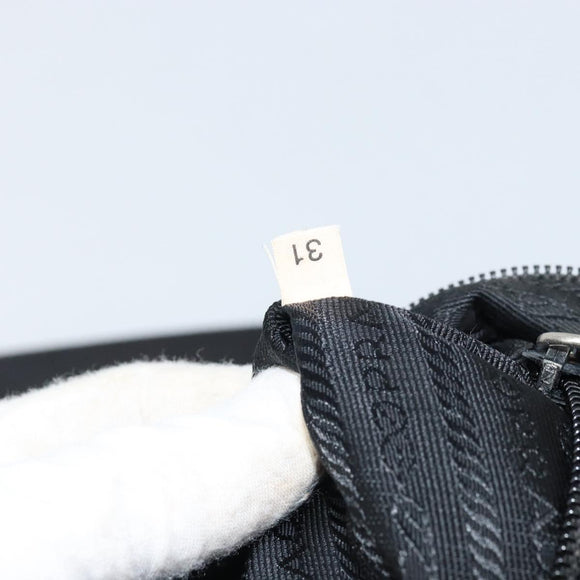 PRADA Shoulder Bag Nylon Black Silver Auth 173903