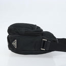 PRADA Shoulder Bag Nylon Black Silver Auth 173903-3