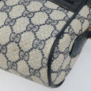 GUCCI GG Supreme Sherry Line Shoulder Bag PVC Navy Gold 56 02 004 Auth 173906-10