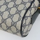 GUCCI GG Supreme Sherry Line Shoulder Bag PVC Navy Gold 56 02 004 Auth 173906-12