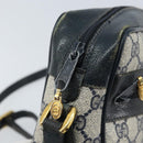 GUCCI GG Supreme Sherry Line Shoulder Bag PVC Navy Gold 56 02 004 Auth 173906-15