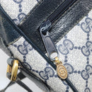 GUCCI GG Supreme Sherry Line Shoulder Bag PVC Navy Gold 56 02 004 Auth 173906-20